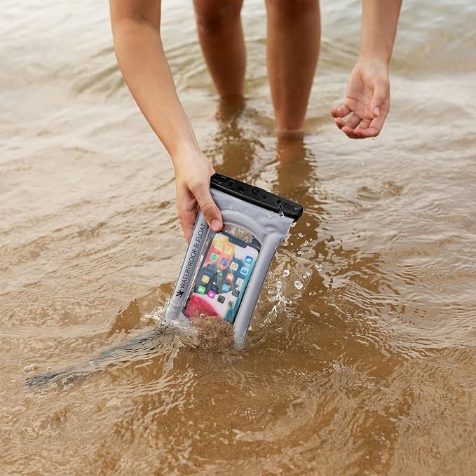 geckobrands Float Phone Dry Bag - Waterproof &amp Floating Phone Pouch – Fits Most iPhone and Samsung Galaxy Models