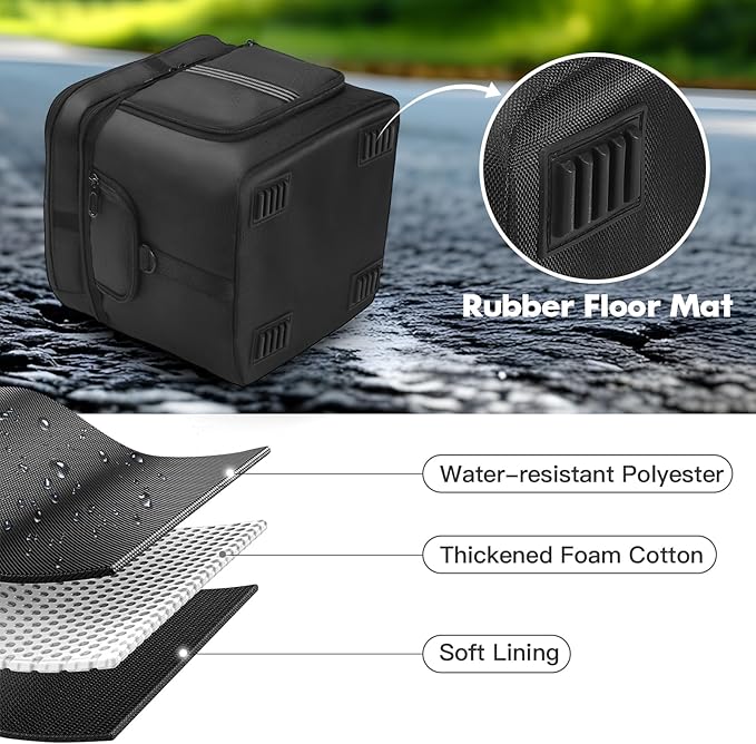 Carrying Case Compatible with ECOFLOW Portable Power Station River 2 Max 500 499Wh LiFePO4 Generator Protective Shoulder Storage Bag Cover with Pocket for Outdoor Travel Camping Charging