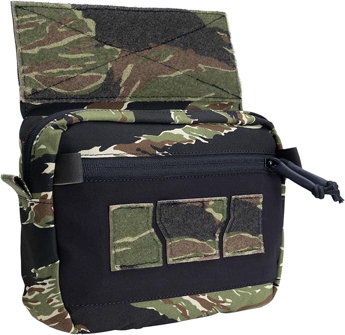 IDOGEAR Tactical Drop Dump Pouch Dangler Vest Admin Molle Utility Tool Organizer with Hook and Loop Panel for JPC AVS CPC Vest Outdoor Sports