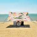 ALAZA Summer Pink Lily Beach Tent Sun Shelter Portable Canopy Sunshade for Outdoor Camping Picnics Backyard Fun 10x9 ft