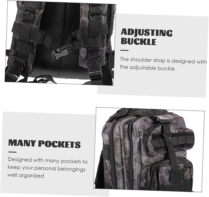 Outdoor Tactical Backpack Large Capacity Practical Storage for Camping and Survival Gear Sturdy Water-Resistant Design Multi-Purpose Double Shoulder Bag for Hiking and Travel