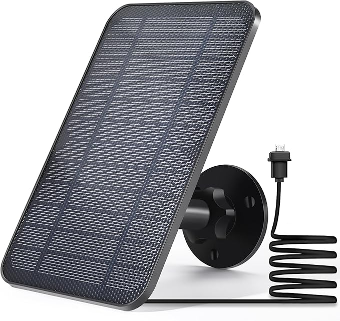 Solar Panel for Blink Camera Solar Panel Compatible with Blink Outdoor (3rd Gen) XT XT2 Camera IP65 Waterproof 13.12ft Cable Wall Mount
