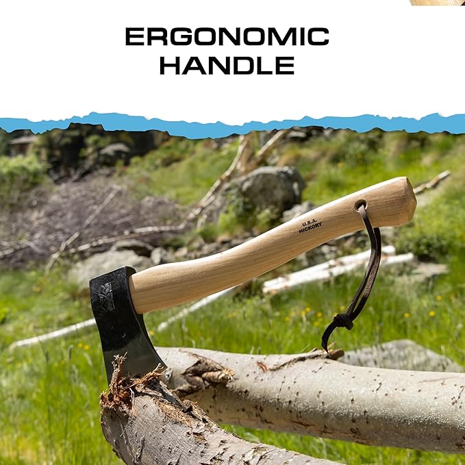 PRANDI Yankee Hatchet 1.98lb - Hickory Handle 19.7in - Ideal for Camping Travel and Bushcraft - Made in Italy