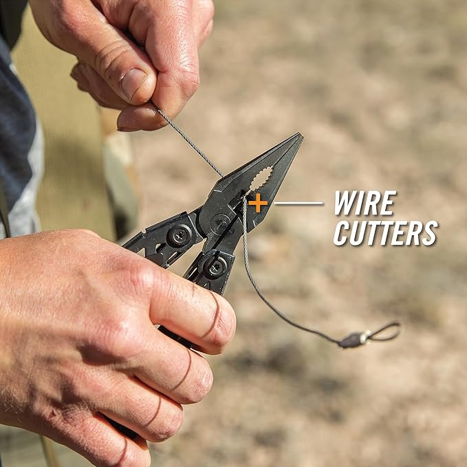 Gerber Gear Suspension-NXT EDC Multitool 15-in-1 Pocket Knife Needle Nose Pliers and Wire Stripper for Camping and Survival Black