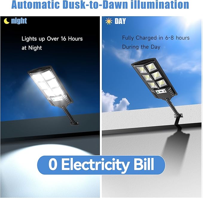 Solar Lights Outdoor Waterproof LED Solar Powered Security Flood LightMotion Sensor Solar Street Light with Remote Control for GarageYardParking Lot etc (2 Pack)