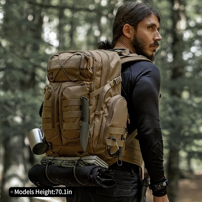 Mardingtop 40L Molle Tactical BackpackMilitary backpack for Men Cordura Backpack for HikingCampingHunting