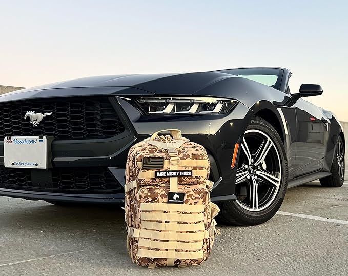 AMERICANPHOENIX 45L Elite Tactical Backpack | 3X Stronger Work &amp Military Backpack | Water Resistant and Heavy Duty | 3 Day MOLLE Bug Out Bag (Sand Storm)