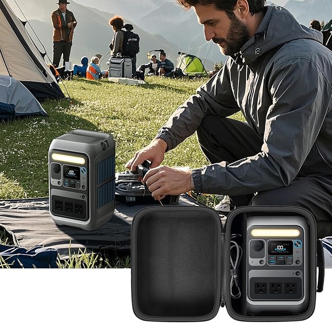 ANKHOH Case for Anker SOLIX C300 Portable Power Station Battery Solar Generator Storage Holder for Charging Cable and Accessories?Box Only (for Anker SOLIX C300)