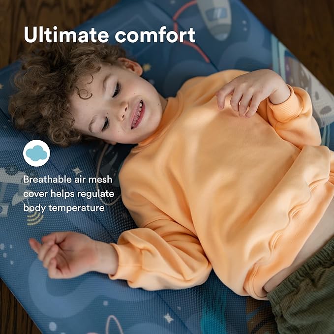 Stokke JetKids CloudSleeper Space Maze - Inflatable Kids’ Travel Bed - Includes Integrated Pump &amp Packing Cube - Best for Ages 2+