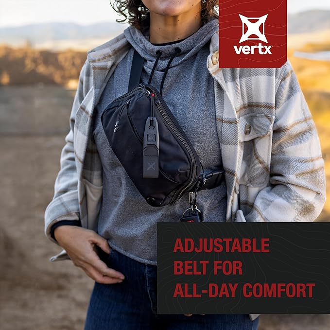 Vertx Everyday Tactical Fanny Pack 2.0-100% Nylon Fanny Pack for Men and Women with CCW-Ready Design and Rapid Access Tab - It's Black - 2L