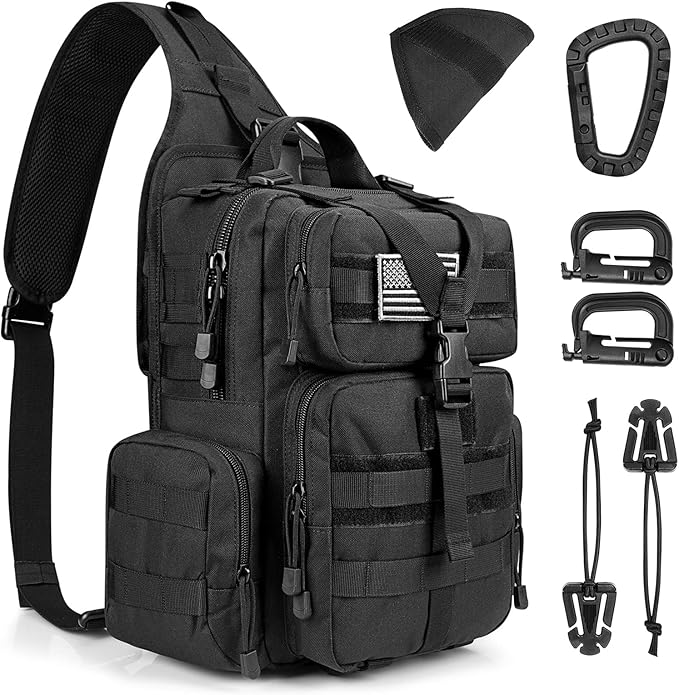G4Free Tactical EDC Sling Bag Backpack and 10L Tactical EDC Sling Bag Backpack