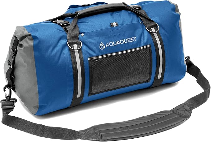 AquaQuest White Water Duffel - 100% Waterproof Heavy Duty Versatile Comfortable - Durable Protective Dry Bag for Travel Sport Motorcycle Boat Fishing - 50 75 or 100 L