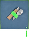 Opinel Picnic+ Cutlery Full Set No.8 Stainless Steel Knife Fork and Spoon Insert Micro Fiber Napkin
