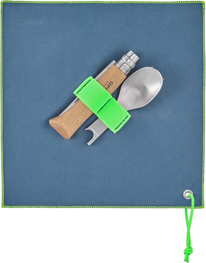 Opinel Picnic+ Cutlery Full Set No.8 Stainless Steel Knife Fork and Spoon Insert Micro Fiber Napkin