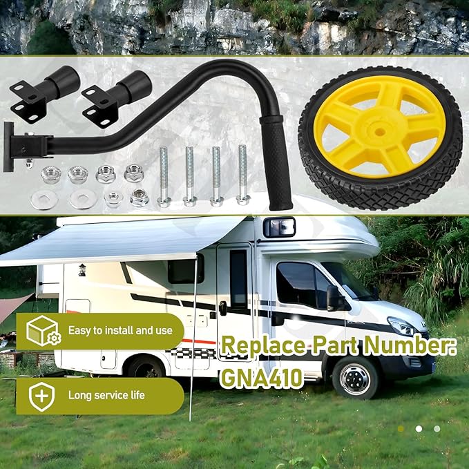 GNA410 Generator Wheel and Handle Kit for W-EN 4500 and 4750-Watt Generators Compatible with W-EN DF475T DF475 GN4500 DF472 DF475X DF472X