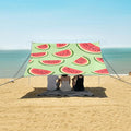 ALAZA Watermelon Cut Pattern Beach Tent Sun Shelter Portable Canopy Sunshade for Outdoor Camping Picnics Backyard Fun 10x9 ft