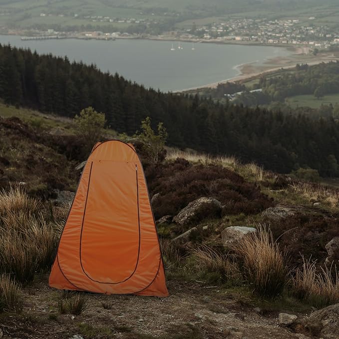 Abaodam Fully Automatic Outdoor Changing Tent Privacy Shelter for Camping Fishing and Instant Setup Space Windproof Orange