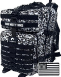 AMERICANPHOENIX 45L Elite Tactical Backpack | 3X Stronger Work &amp Military Backpack | Water Resistant and Heavy Duty | 3 Day MOLLE Bug Out Bag (Snow Leopard)
