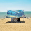 ALAZA Underwater World Dolpins Sand Ocean Beach Tent Sun Shelter Portable Canopy Sunshade for Outdoor Camping Picnics Backyard Fun 10x9 ft