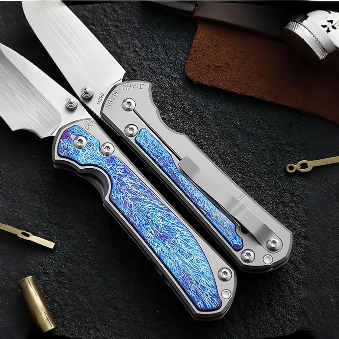 Pocket Knife Hunting Knives &amp Tools Knifes HRC 61 Titanium Alloy Handle Folding Knife Outdoor Knife Gifts for Hunters Men who have Everything Men Gifts