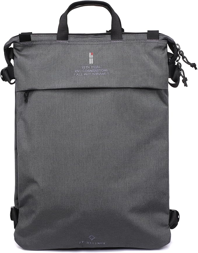 Helinox TERG All Way Square Backpack Outdoor High-Performance Bag 20L 1.9lbs Rugged Materials Waterproof Zippers Lightweight and Versatile for Daily Commutes and Weekend Trips Urban grey