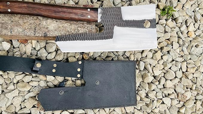 EGKH-12 Inches Blade Custom Zombie Axe-Apocalypse Hatchet Axe-Tomahawk Axe-Harvest Battle Axe-Tactical Battle Axe-Along Black Leather Sheath