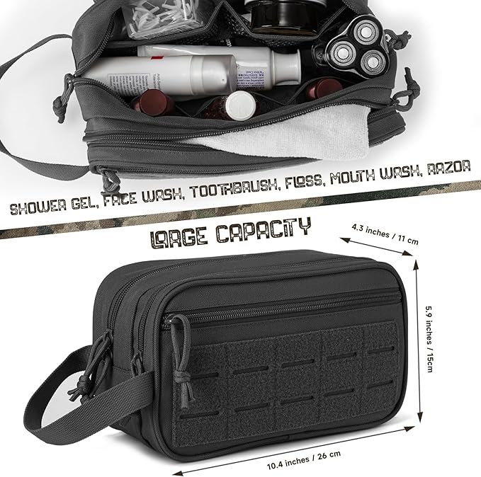 QT&ampQY 45L Tactical backpack &amp Tactical Toiletry Bag