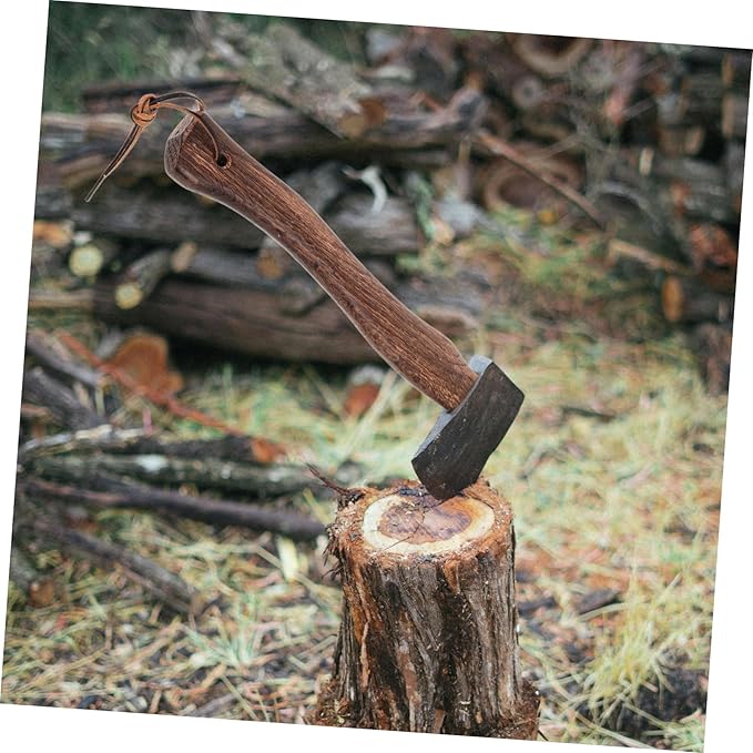 LIOOBO 2pcs Sturdy Wood Axe Handle Replacement Non-Skid Grip for Axe Repair Camp Fire Tool