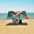 ALAZA Dog Plays Tennis Beach Tent Sun Shelter Portable Canopy Sunshade for Outdoor Camping Picnics Backyard Fun 10x9 ft