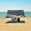ALAZA Piano Keys Constellations Beach Tent Sun Shelter Portable Canopy Sunshade for Outdoor Camping Picnics Backyard Fun 10x9 ft