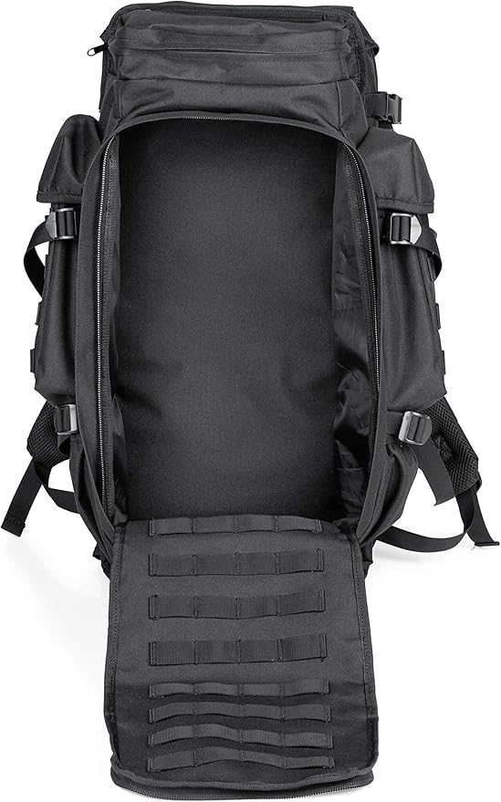 Levy's Outdoor 46 Inch Military Tactical Rifle Backpack with MOLLE Webbing (LVO-BPTRB-46-BLK) Black Large