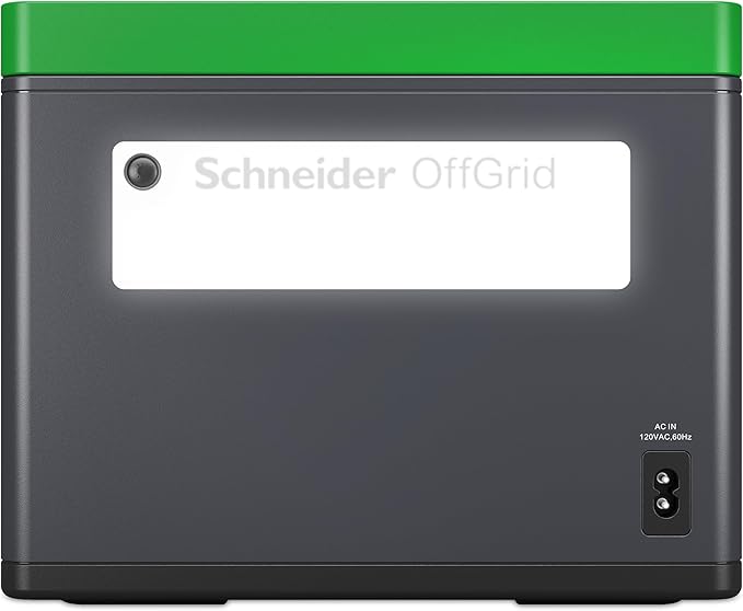 Schneider OffGrid 738Wh Portable Power Station PPS730 Portable Solar Generator with Wireless Charging Pad for Camping or Home