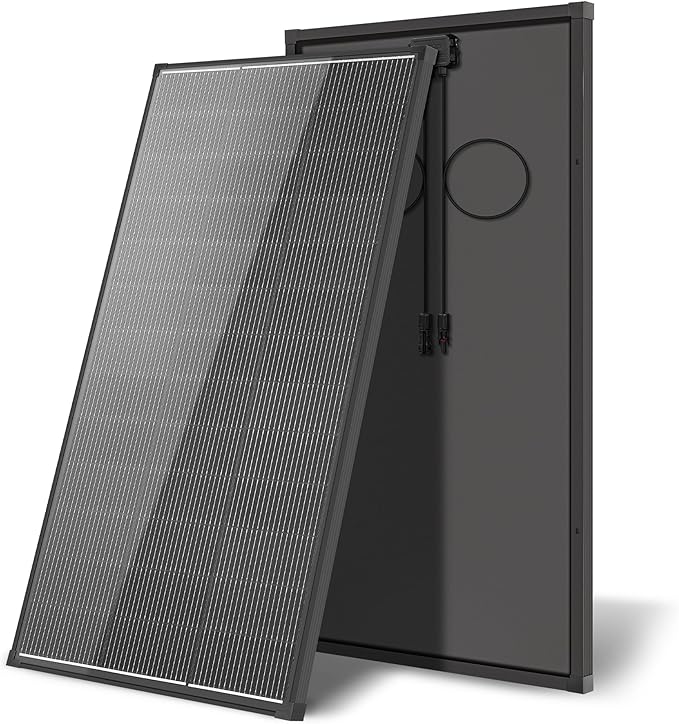 Solar Panels200 watt Solar Panel 12v n Type 18bb Solar Panel A+ Grade PV Module with IP68 Junction Box25% Cell Efficiency 200w Solar Panels for Off Grid RV Boat Rooftop Camper(200W Black