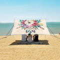 ALAZA Dreamcatcher Flowers Floral Beach Tent Sun Shelter UPF50+ Protection Beach Shade Canopy w/ 4 Sandbags for Outdoor Camping Fishing Backyard Fun Picnic 10x9 ft