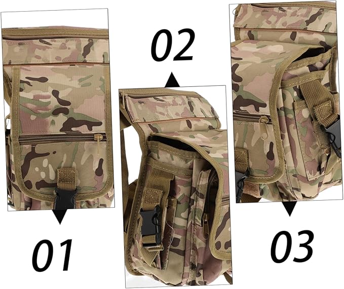 Waterproof Tactical Leg Bag for Outdoor Activities Multi-Functional Thigh Pouch Adjustable Strap for Hiking Camping and Cycling