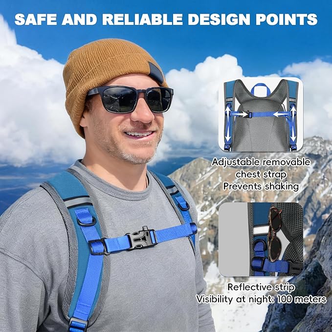 Seektop 20L Foldable Waterproof Hiking Backpack Ultralight Small Lightweight Daypack Packable Backpack for Men Woman