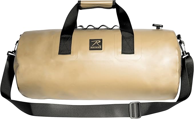 Rothco Waveguard Waterproof Duffle Bag – Dry Storage Duffel Hiking Boating Kayaking Canoeing Travel Beach Sack - Desert Sand