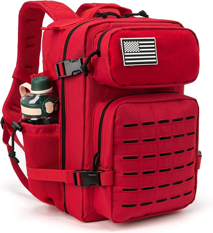 QT&ampQY 25L/45L Military Tactical Backpack For Men Molle Daypack 3 Day Bug Out Bag Hiking Rucksack With Bottle Holder