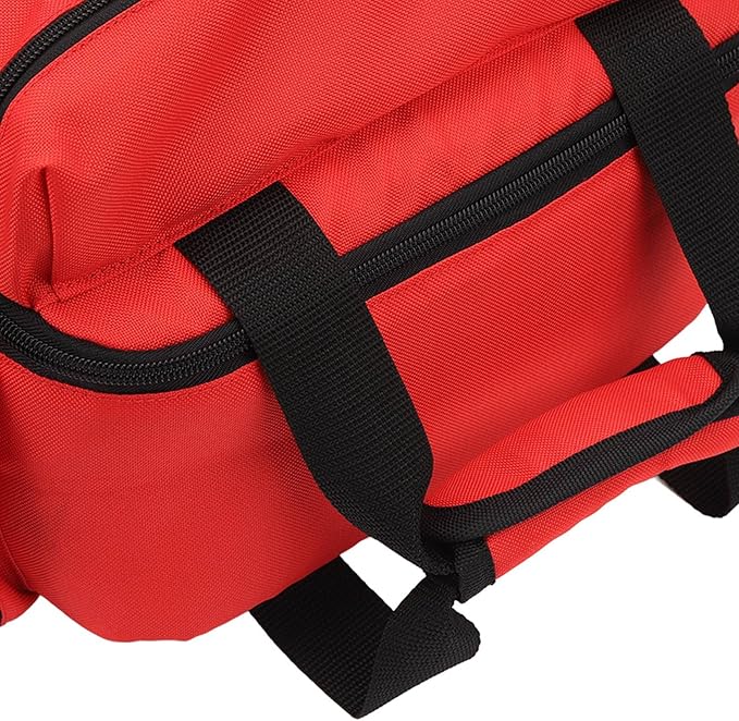 Restokki Red Firefighter Bag Large Capacity First Responder Bag Emergency Medical Backpack for Travel Camping