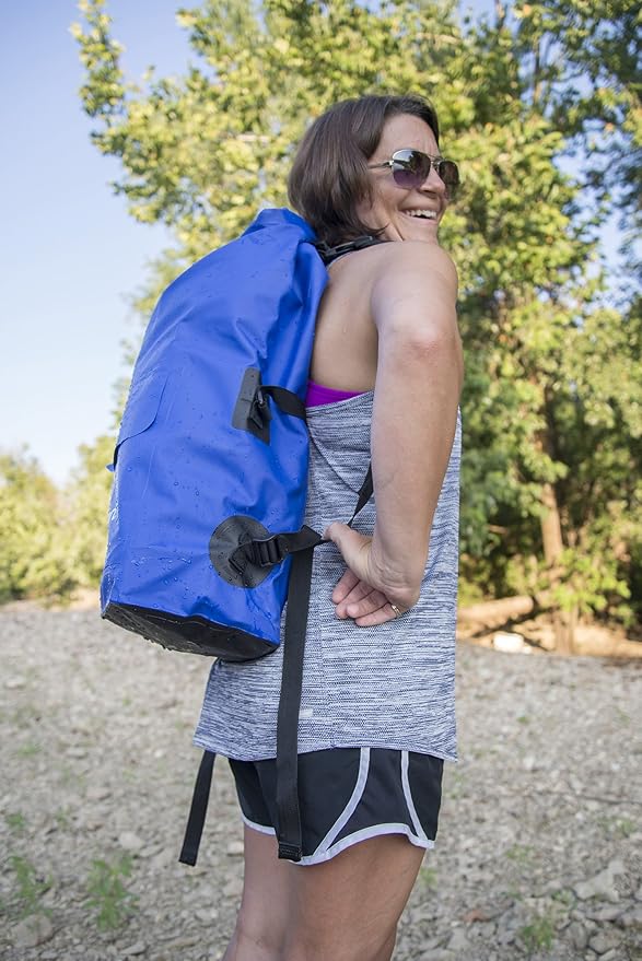 Stansport Waterproof Dry Gear Backpack 30 L (7.93 Gallon) Blue 470