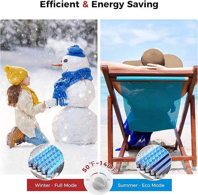 CAMPLUX Tankless Water Heater 4.22 GPM Propane Water Heater Gas 110000 BTU Outdoor Camping Water Heater Propane Shower Gray