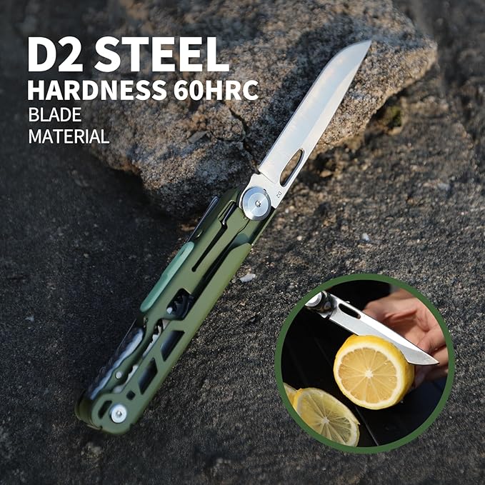 10 in 1 multitoolPocket EDCpocket toolshousehold folding scissorswooden sawexpress deliveryscrewdriverD2 stainless steelcamping utility toolsOutdoorSafety hammerMen's gift