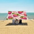 ALAZA Cute Strawberry Pattern Beach Tent Sun Shelter Portable Canopy Sunshade for Outdoor Camping Picnics Backyard Fun 10x9 ft