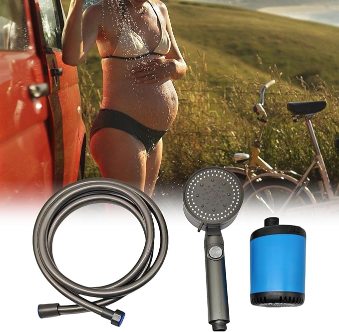 Portables Camping Shower Set Folding Bucket Charging Travel Shower Pumps for Hiking Travel