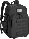 EZshoot 40L Tactical Backpack Military Backpack for Men Women Army Molle Rucksack Assault Pack Bug Out Bag Large Daypack (Black)