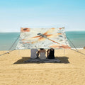 ALAZA Watercolr Dragonfly and Floral Beach Tent Sun Shelter Portable Canopy Sunshade for Outdoor Camping Picnics Backyard Fun 10x9 ft