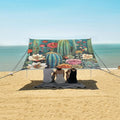 ALAZA Cacti Succulents and Floral Beach Tent Sun Shelter Portable Canopy Sunshade for Outdoor Camping Picnics Backyard Fun 10x9 ft