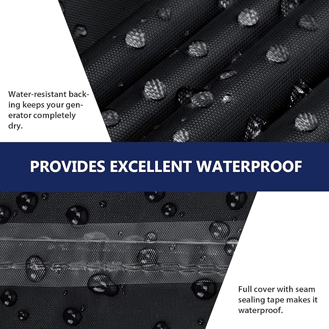 N-A Generator Cover Waterproof Universal Weather Resistant Storage Cover for Portable Generators up to 38 x 28 x 30 inches(L x W x H)