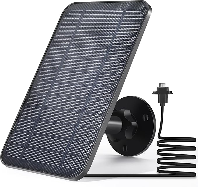Solar Panel Compatible with Blink Camera Outdoor 4 (4th Gen) 4W Waterproof Solar Panel Charger with Battery for Blink Camera 4th Gen with 13.12ft Charging Cable and 360°Adjustable Mount