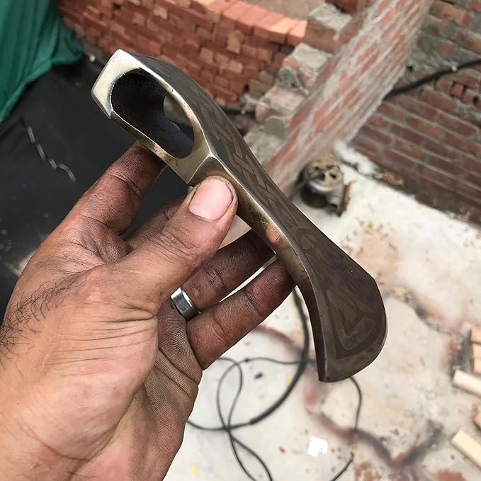 WHS201 Viking Axe Head Custom Hand Forged Viking Axe Real Head Tomahawk Viking Hatchet Beared Camping Axe Blade 5160 HIGH Carbon Steel Blade Viking Gift for Him (Smoked)